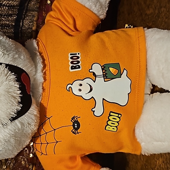 Build-A-Bear White Boo-ridic Ghost Plush Halloween with Shirt - Picture 3 of 7